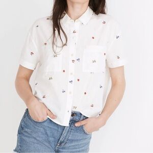 Madewell Beachside Shirttail Top Fresca Fruit
